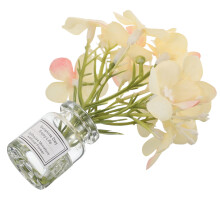 2Pcs Mini Flower In Vase: Artificial Floral Decor For Dollhouse Garden