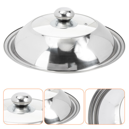 Pot Visible Lid Practical Kitchen Accessory 30x30cm Silver 2