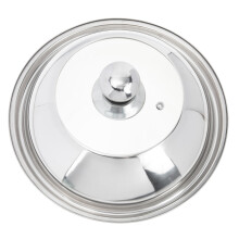 Pot Visible Lid Practical Kitchen Accessory 30x30cm Silver