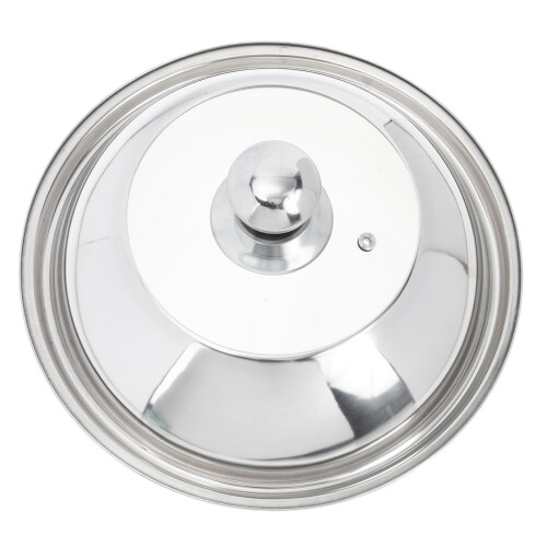 Pot Visible Lid Practical Kitchen Accessory 30x30cm Silver