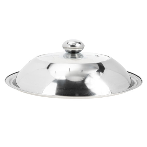 Pot Visible Lid Practical Kitchen Accessory 30x30cm Silver 1