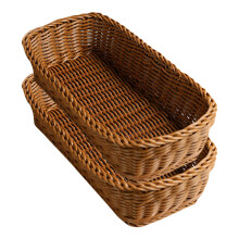 2 imitation rattan besteckaufbewahrung körbe