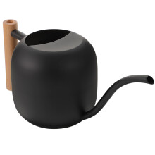 Edelstahl-Gießkanne, Gießkanne aus Metall mit Holzgriff (1200 ml)
