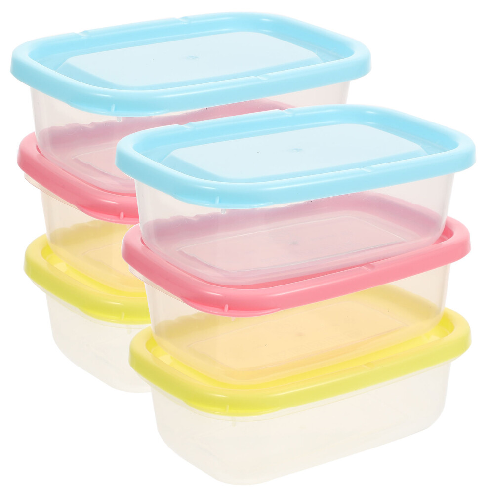 6 Pcs Reusable Sealing Food Containers Multi-Function Freezer Boxes Villcase