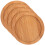 4pcs round bamboo coasters for drinks, small saucers for home 4