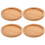 4pcs round bamboo coasters for drinks, small saucers for home 9