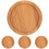 4pcs round bamboo coasters for drinks, small saucers for home 2