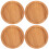 4pcs round bamboo coasters for drinks, small saucers for home 1