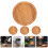 4pcs round bamboo coasters for drinks, small saucers for home 3