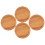4pcs round bamboo coasters for drinks, small saucers for home 10