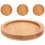 4pcs round bamboo coasters for drinks, small saucers for home 7