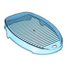 hand washing board household anti-skid clothes washboard blue