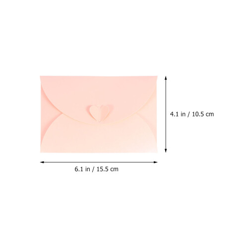 20pcs Heart-Shaped Envelope with Greeting Cards Bead Glitter 1