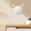 Small Mirror For Desk Aluminum Bear Shape Ivory 1 Set 3
