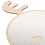 Small Mirror For Desk Aluminum Bear Shape Ivory 1 Set 6