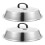 Cookware Lid Silver Arched Dome 2set 13.8x13.8x2.8in 10