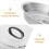 Cookware Lid Silver Arched Dome 2set 13.8x13.8x2.8in 8