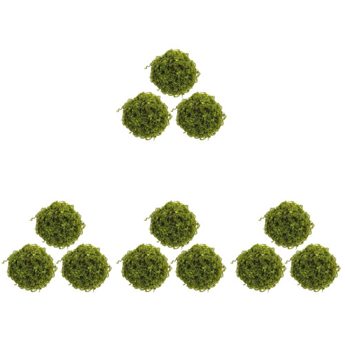 12 Pcs Artificial Hanging Topiary Plant Balls Green 1