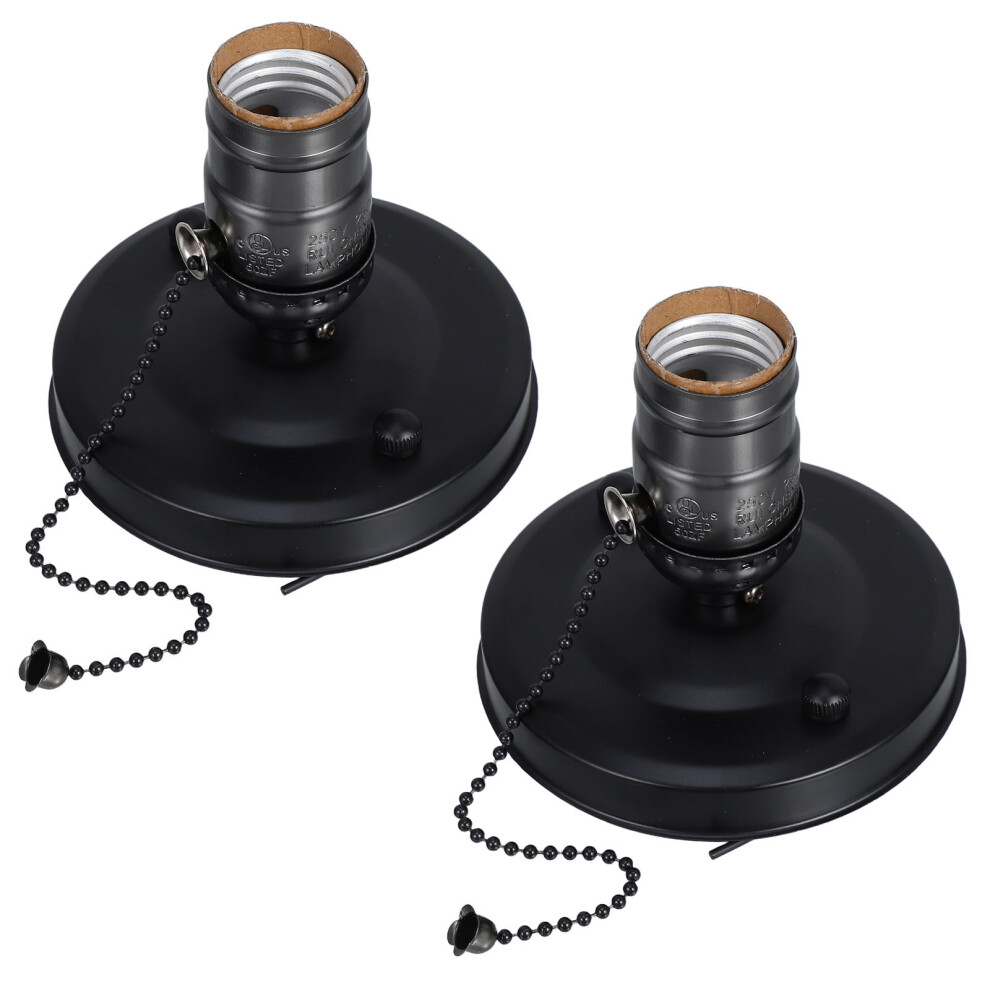 2pcs E27 Pull Chain Lamp Socket with Switch