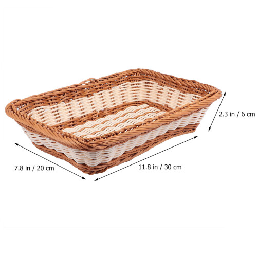 Woven Basket Bread Container Kitchen For Mesh Wicker Small 2