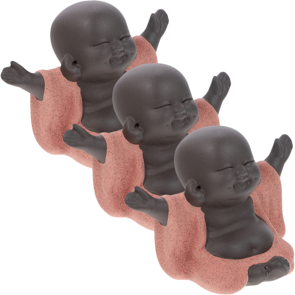 15 Pcs Small Buddha Figurine Ceramic Monk Tea Pet Statue-image-OPC-PKKDBHV-NEW