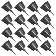 20pcs black plastic fertilizer boxes with cover for plants bonsai size l