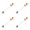 4pcs Mini House Mower Model PVC Garden Tool Decor 6