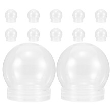 12 sztuk przezroczystych bańek śnieżnych 150 ml, plastikowe globusy zimowe