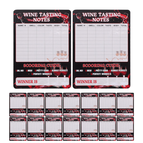 30pcs wine tasting cards 18x12.6cm for evaluation and aroma notes
