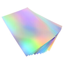 10 kart wielokrotnego użytku z tektury, holograficzne DIY, naklejki