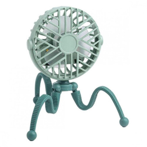 Mini Handheld Usb Fan with Flexible Stand (Green) 1