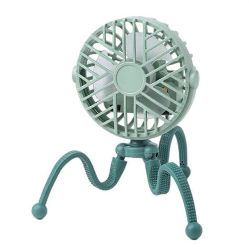 Mini Handheld Usb Fan with Flexible Stand (Green)