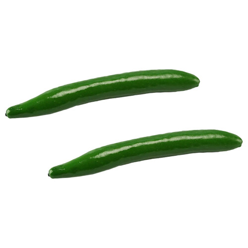 8Pcs Green Foam Cucumbers Artificial Lifelike Vegetable Models Decor 2