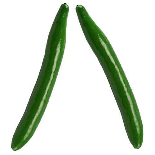 8Pcs Green Foam Cucumbers Artificial Lifelike Vegetable Models Decor 1