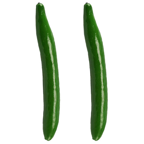 8Pcs Green Foam Cucumbers Artificial Lifelike Vegetable Models Decor