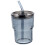 glaswasserbecher -flasche saftbecher mit deckel & 8