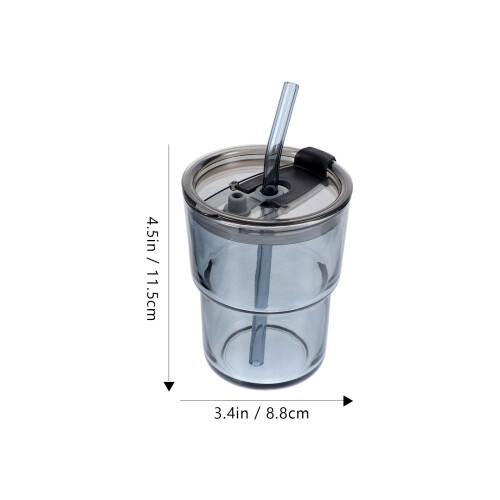 glaswasserbecher -flasche saftbecher mit deckel & 1