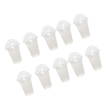 50 380 ml kunststoffbecher mit dome-deckeln für tee und saft