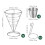 bestonzon 2- -set mit & dip-becherhalter aus draht 2