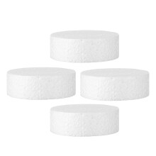 4 stk. weiße runde -Tortenmodelle für Fondant-