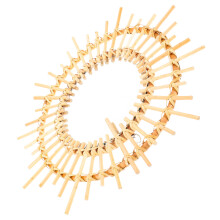 rundes rattan wanddekor, schminkspiegel für bad & schlafzimmer
