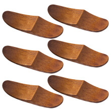6Pièces Porte-Baguettes Bois Bambou Japonais Support Fourchette Marron