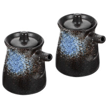 2 keramik sojasoßenflasche ölflasche essigbehälter