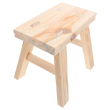 escabel de madera multifuncional para niños, ancho y resistente, beige