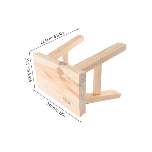 escabel de madera multifuncional para niños, ancho y resistente, beige 2