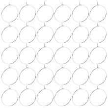 200pcs 25mm glass markers reusable wine cup identifiers for party