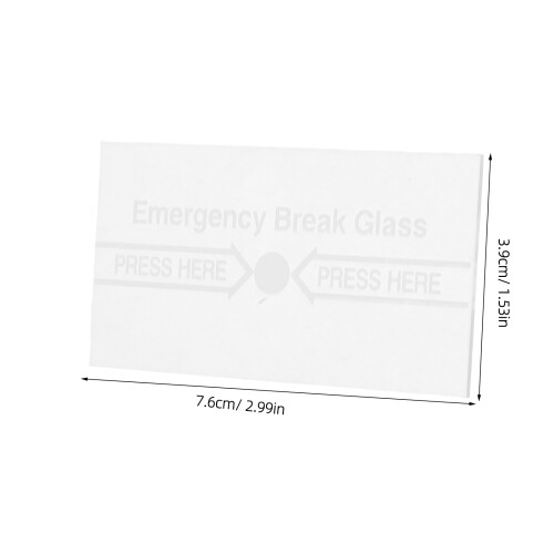 2pcs fire alarm manual switch cover glass break replacement clear 1