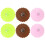 6 pcs 10.5cm transparent silicone cup lids with flower pattern 9