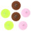 6 pcs 10.5cm transparent silicone cup lids with flower pattern 7