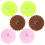 6 pcs 10.5cm transparent silicone cup lids with flower pattern 3